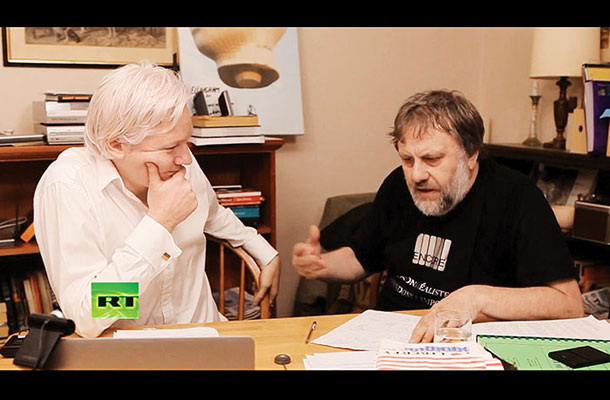 Julian Assange in Slavoj Žižek 