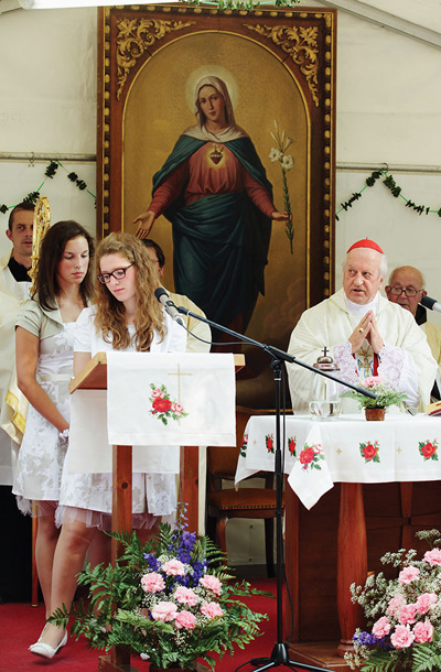 Kardinal Rode pri maši na dan Marijinega vnebovzetja, Nova Štifta, 15. avgusta 2012