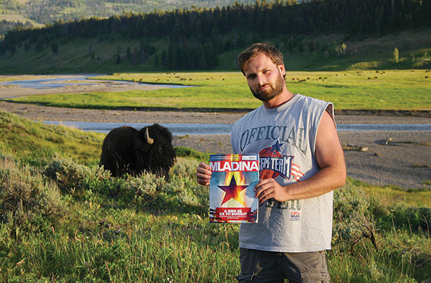V bližini bizona, narodni park Yellowstone, ZDA / Foto Blaž Vehovar