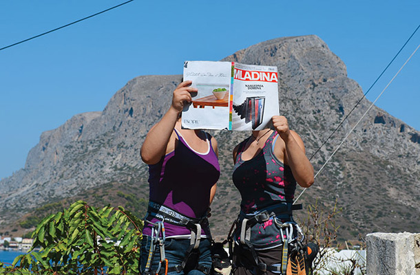 Po plezanju, Kalymnos, Grčija / Foto Urša in Brina Pirc