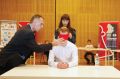 Jonas Žnidaršič in velemojster, simultanka Luke Leniča na slepo, Vetrinjski dvor, Maribor