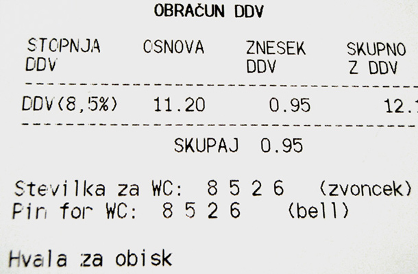 Dobro varovani WC