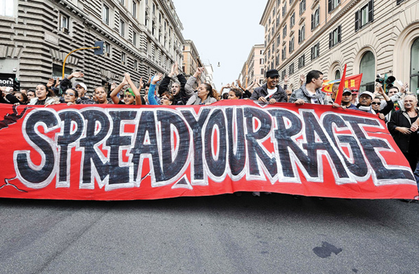 Protesti proti varčevanju v Lizboni