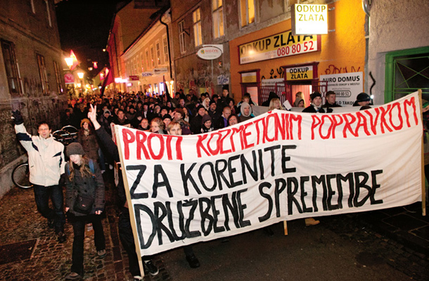 Demonstracije v Ljubljani, 3. december 2012