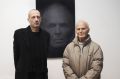 Avtor Goran Bertok in portretiranec Boris Uzar, odprtje razstave Preživeli, galerija Photon, Ljubljana