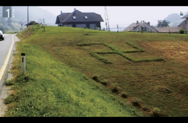 Sodobno nacifašistično obeležje na Trojanah