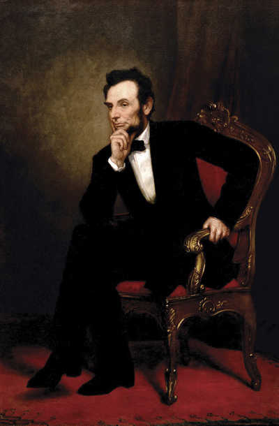 Abraham Lincoln, olje na platnu