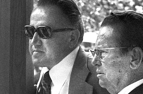 France Popit in Josip Broz Tito na Brdu leta 1976