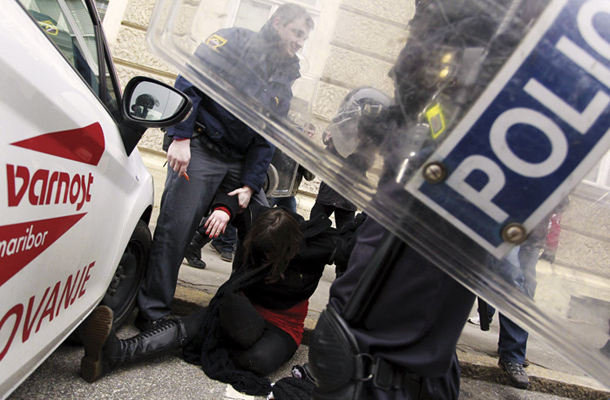 Policijski prijem v Mariboru