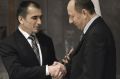 Stari začasni in novi »začasni« predsednik državnega zbora, Jakob Presečnik in Janko Veber