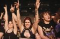 Oboževalci  med nastopom benda Sabaton, CUK Kino Šiška, Ljubljana