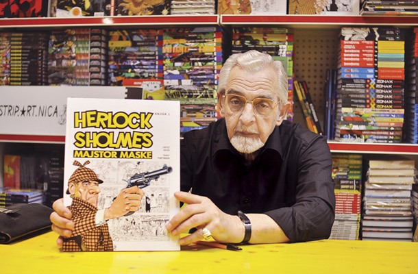 Jules Radilović, predstavitev strip albuma Herlock Sholmes, Strip.art.nica Buch, Ljubljana