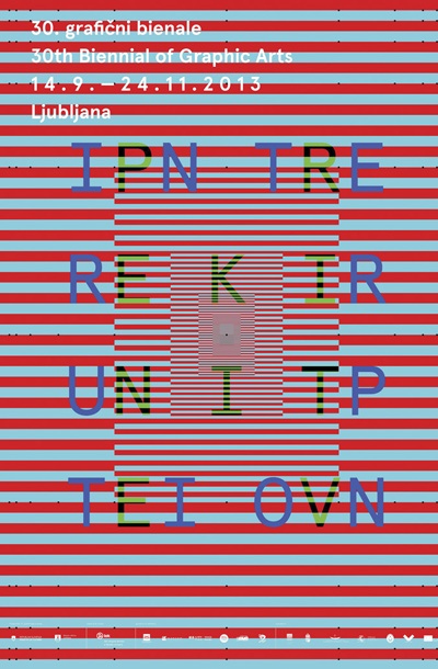 Avtor celostne grafične podobe letošnjega bienala je Ivian Kan Mujezinović. Naredil je več inačic plakata kot poklon grafiki šestdesetih let in Novim tendencam.