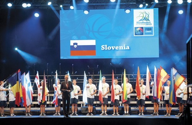 Otvoritev Eurobasketa na Kongresnem trgu v Ljubljani