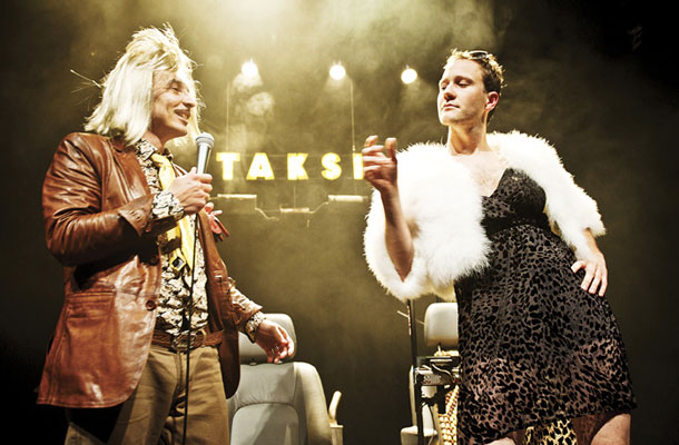 Tadej Toš, Klemen Slakonja, premiera predstave Taksi, SitiTeater, Ljubljana