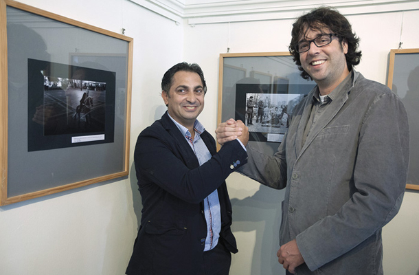 Mentorja Haris Tahirović in Jaka Gasar, odprtje fotografske razstave Rom je v vsakem izmed nas!, Slovenski etnografski muzej (SEM), Ljubljana
