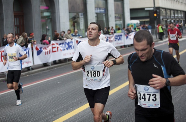 Uroš Čufer je 21 km pretekel v času 1:40:13