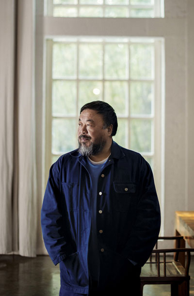 Ai Weiwei v svojem ateljeju na obrobju Pekinga.