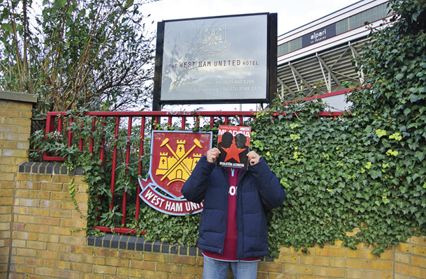 Udeležba na tekmi WHUFC-Fulham, London, VB / Foto Bojan