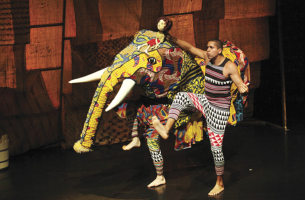 Juri Muri v Afriki pleše v režiji Ivane Djilas, festival Bobri, Plesni teater Ljubljana