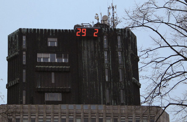 Le v centru Ljubljane 29. februar 2014 