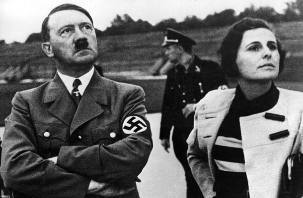 Adolf Hitler in Leni med snemanjem Triumfa volje