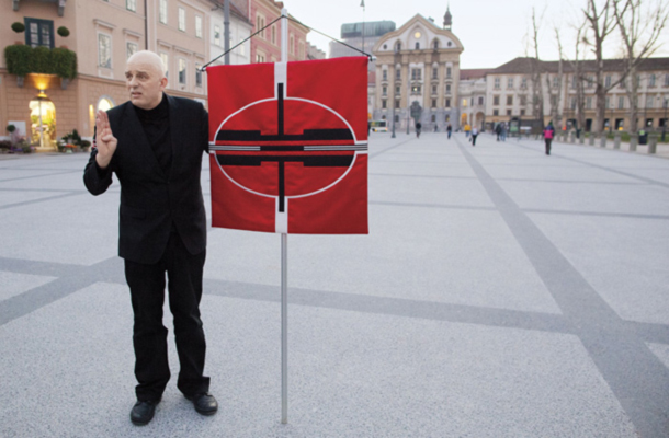 Dragan Živadinov po poteh Kosovelove Ljubljane / Foto 