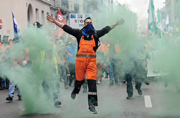 Petkovi delavski protesti v Bruslju 