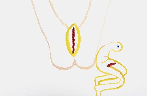 Saša Bezjak, Sex 1, 2010, akril na papir (Obalne galerije Piran)