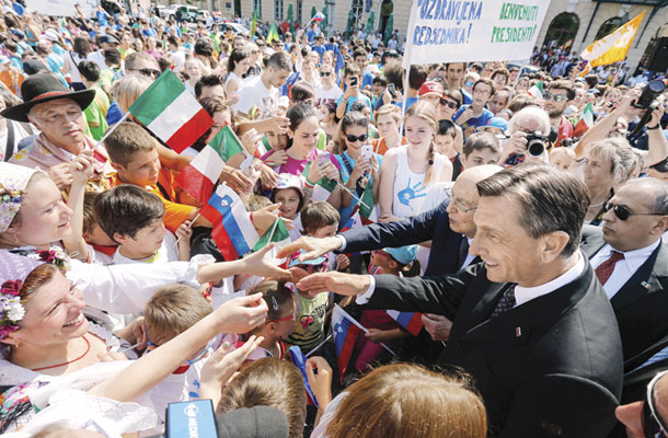 Slovenski in italijanski predsednik v Novi Gorici 