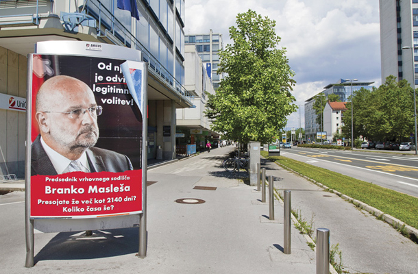 Predsednik vrhovnega sodišča Branko Masleša kot glavni negativec predvolilne kampanje