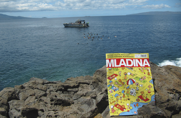 Skupina šnorklarjev pri Maalaei, Maui, Havaji / Foto M. U.