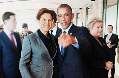 Tudi ameriški predsednik je del mednarodne zarote proti Janezu Janši. Tudi on se je na nedavnem vrhu Nata v Walesu slikal z Alenko Bratušek. / Foto: Facebook stran Alenke Bratušek
