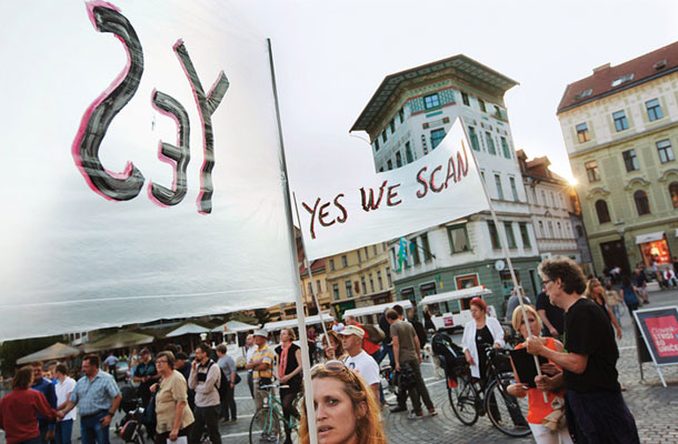 Vsesvetovno protestno branje v podporo Edwardu Snowdnu, Festival Sanje, Ljubljana