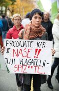 Protestni shod proti razprodaji državnih podjetij, 10. november 2014