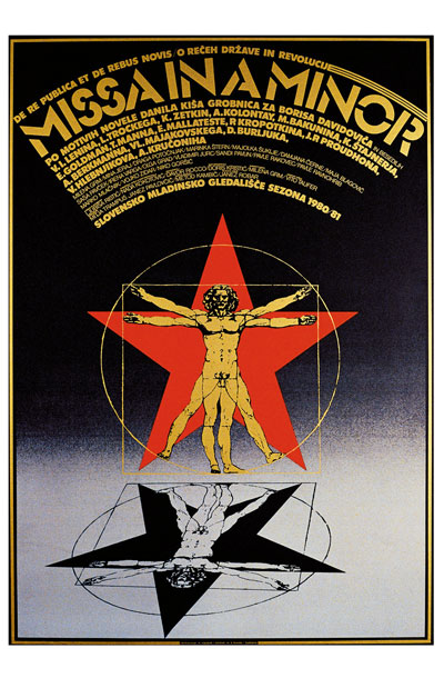 Plakat za predstavo Missa in Aminor (režija Ljubiša Ristić), SMG 1980/81