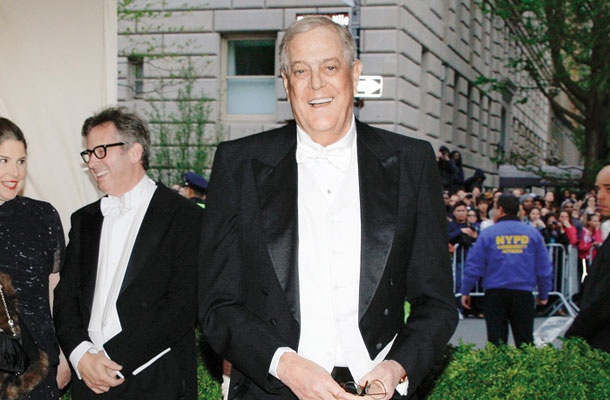 David Koch na otvoritvi razstave leta 2014 v New Yorku