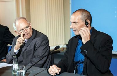 Argument moči: Schäuble je rekel, da se z Varufakisom »strinjata, da se ne strinjata«, na kar je Varufakis odvrnil, da se »ne strinjata niti, da se ne strinjata«