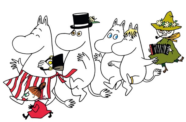 Mumindružina z vidnejšimi družinskimi prijatelji