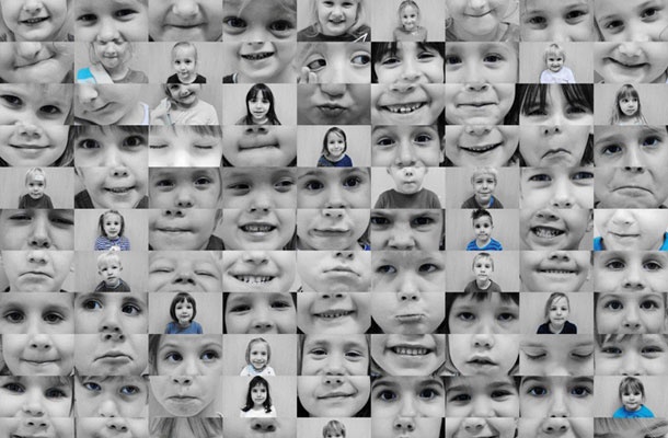 Mozaik fotografij, ki so jih posneli otroci
