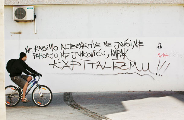 Neuslišani grafit v Ljubljani leta 2011 