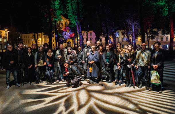 Kari Kola, Park Geometrika, Svetlobna gverila, odprtje, Ljubljana