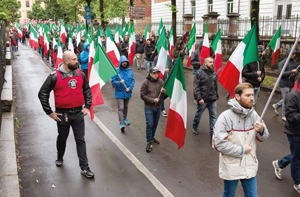 Shod gibanja CasaPound v Gorici 