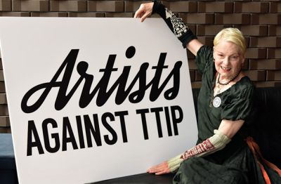 Umetniki proti TTIP: Vivianne Westwood v Londonu 2. julija 