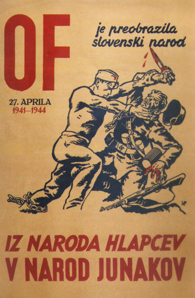 Plakat Osvobodilne fronte (Vir: Janez Stanovnik (ur.), Slovenski zbornik 2014)