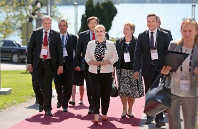 Kolinda Grabar Kitarović, hrvaška predsednica, na Bledu
