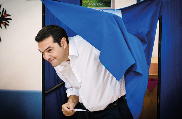 Aleksis Cipras, grški premier, ki je že tretjič vknjižil volilno zmago 