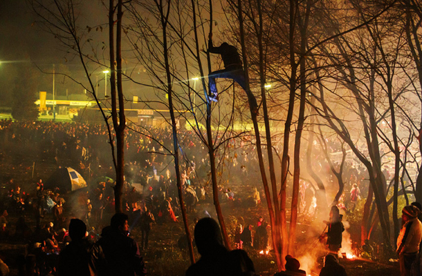 Begunec nabira veje za kurjavo, Šentilj, 2. november 
