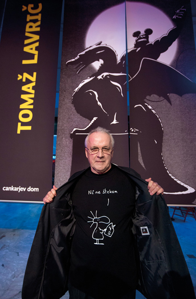 Čarobni jezik stripa: Tomaž  Lavrič, Galerija CD, Cankarjev dom, Ljubljana: Avtor Jure Mikuž 