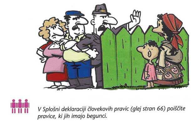 Iz učbenika Državljanska in domovinska kultura ter etika (ilustracija Tomaž Lavrič)